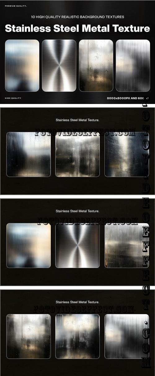 10 Stainless Steel Metal Texture - VA8UPMZ