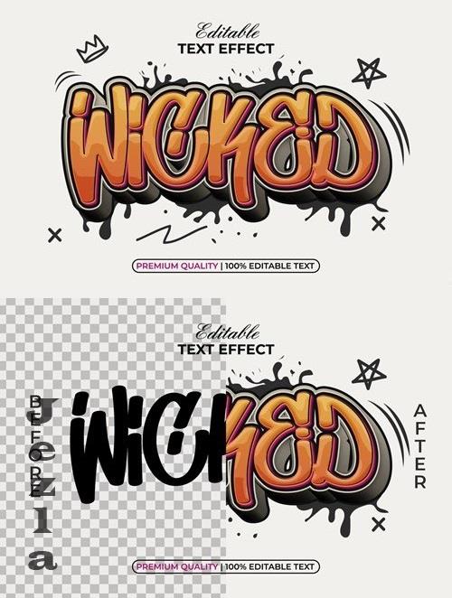 Wicked Text Effect Graffiti Style - 289497468