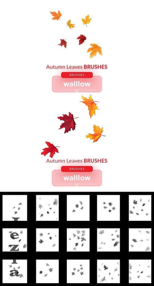 Autumn Fall Leaves Photoshop Brushes - 287443661