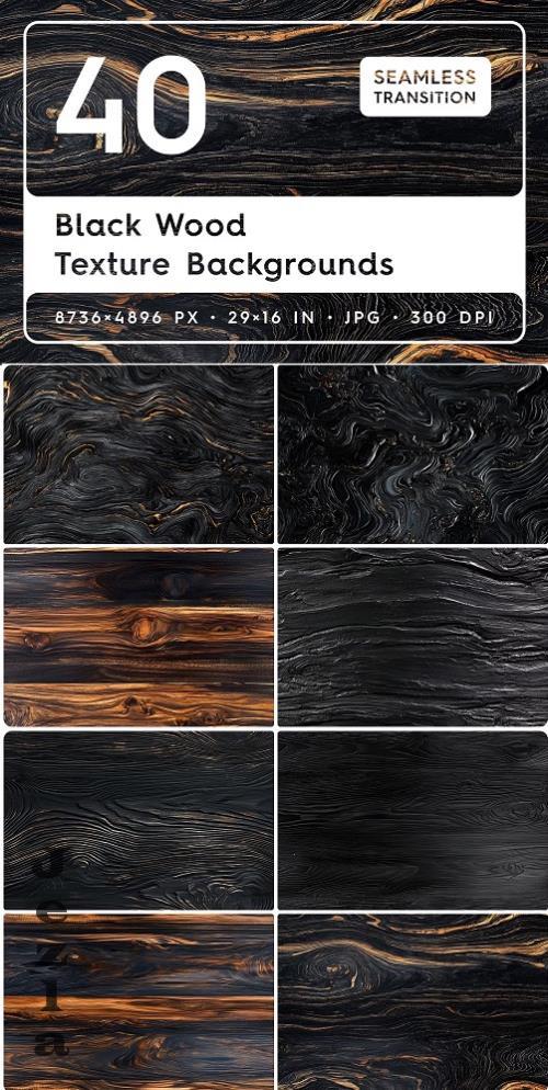 40 Black Wood Texture Backgrounds - 287220614