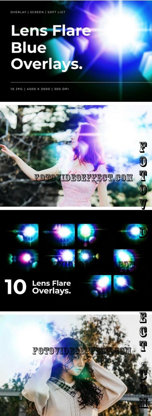 Lens Flare Blue Overlay - 287954854 - 473CYX4