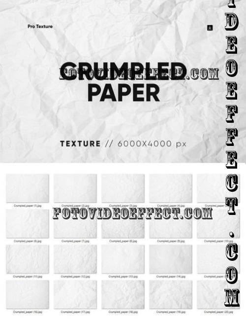 20 Crumpled Paper Texture HQ - 284842607 - KQWHP8J