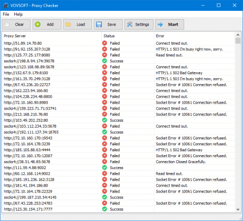 VovSoft Proxy Checker 1.3