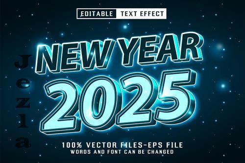 New Year Neon Text - Editable Text Effect - 367XJNY