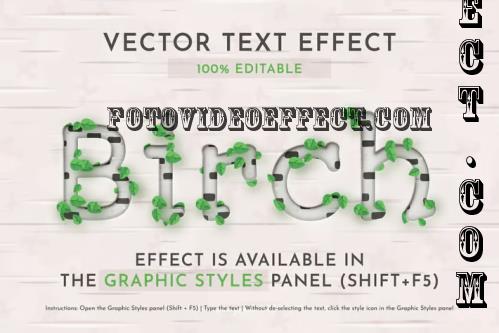 Birch Editable Text Effect - 288949431 - SABNPNE