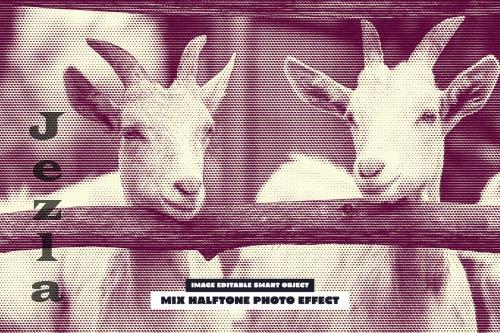 Mix Halftone Photo Effect - 289901480 - K9CUS2V