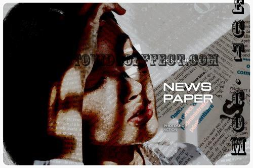 Newspaper Effect Photoshop Action - 5KQT5QK