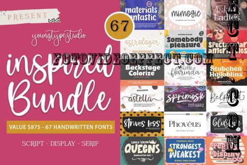 Inspired Font Bundle - 67 Premium Fonts