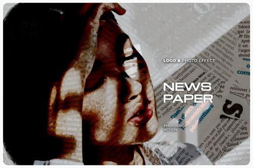 Newspaper Effect Photoshop Action - 5KQT5QK