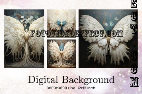 Wings Feather Studio Backdrop Overlays - 9