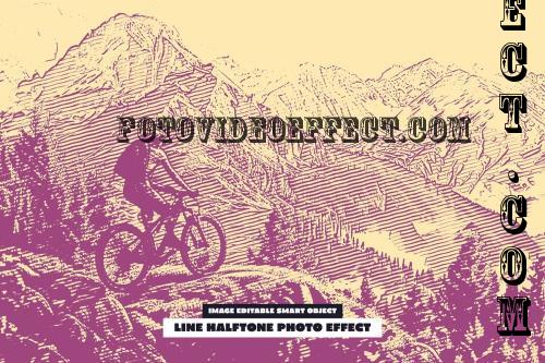 Line Halftone Photo Effect - 287116326