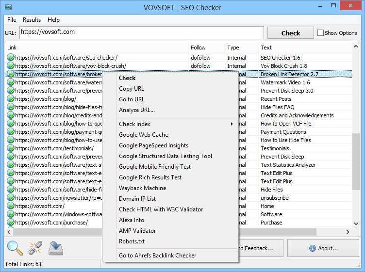 VovSoft SEO Checker 9.5 Multilingual