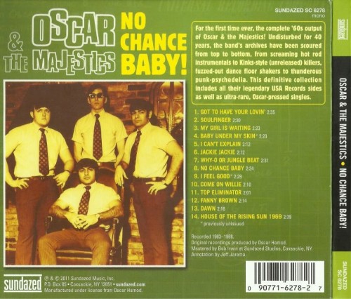 Oscar And The Majestics - No Chance Baby (1963-68)(2011) Lossless