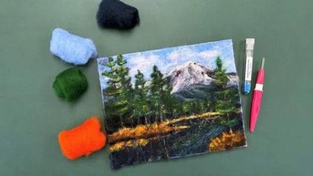 Needle Felt Art: Paint With Wool