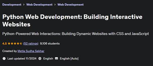 Python Web Development – Building Interactive Websites Sekhar Metla