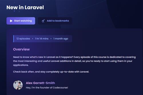 CodeCourse – New in Laravel