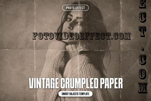 Vintage Crumpled Paper Photo Effect - 290265563 - 9RHDJFP