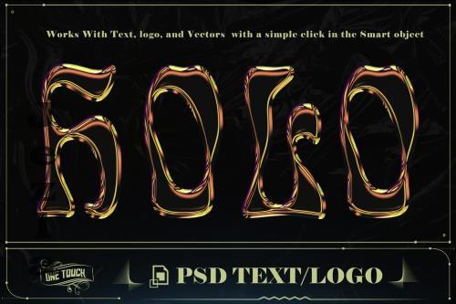 3D Holographic Text Effect PSD Template Photoshop - KR2HR5C