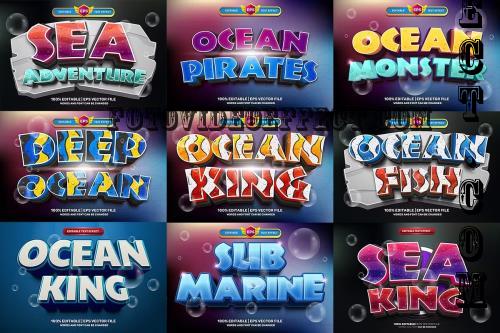 Ocean Cartoon 3D Text Effect - 10959620 - TACFQD7