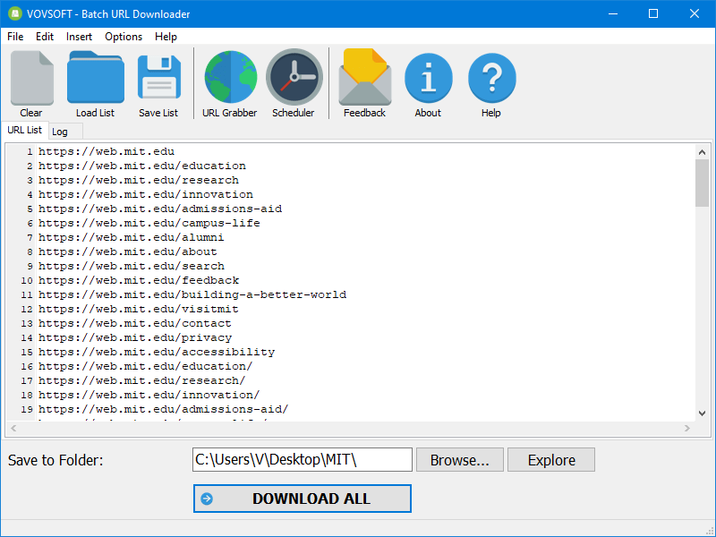 VovSoft Batch URL Downloader 6.0