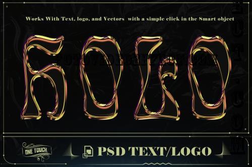 3D Holographic Text Effect PSD Template Photoshop - KR2HR5C