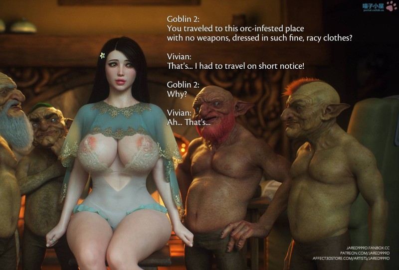 Jared999D - Princess and 5 Goblins 3D Porn Comic