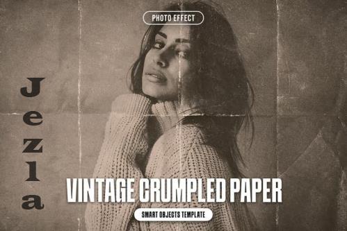 Vintage Crumpled Paper Photo Effect - 290265563 - 9RHDJFP