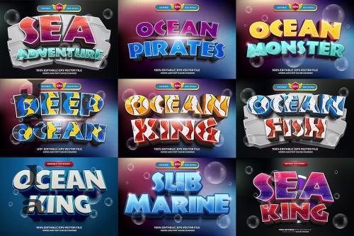 Ocean Cartoon 3D Text Effect - 10959620 - TACFQD7