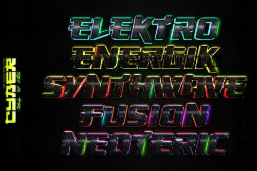 Cyber 4K Photoshop Text Effects - T2UR9FT