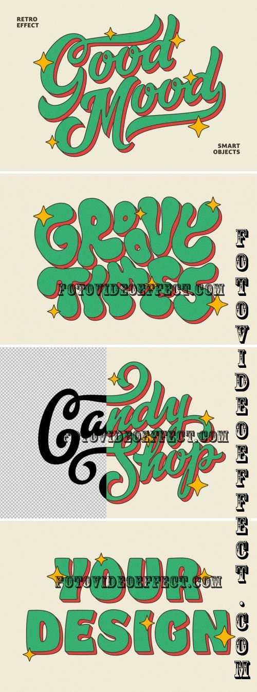 Retro 3D Volume Text & Logo Effect - 290362918