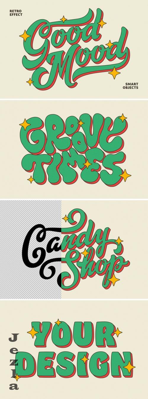 Retro 3D Volume Text & Logo Effect - 290362918