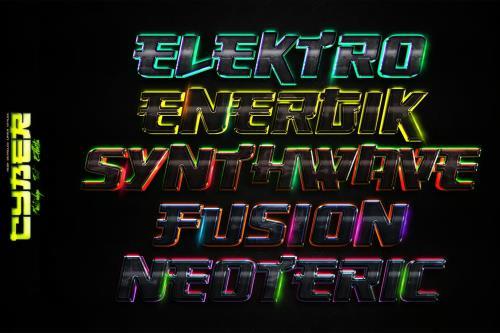 Cyber 4K Photoshop Text Effects - T2UR9FT