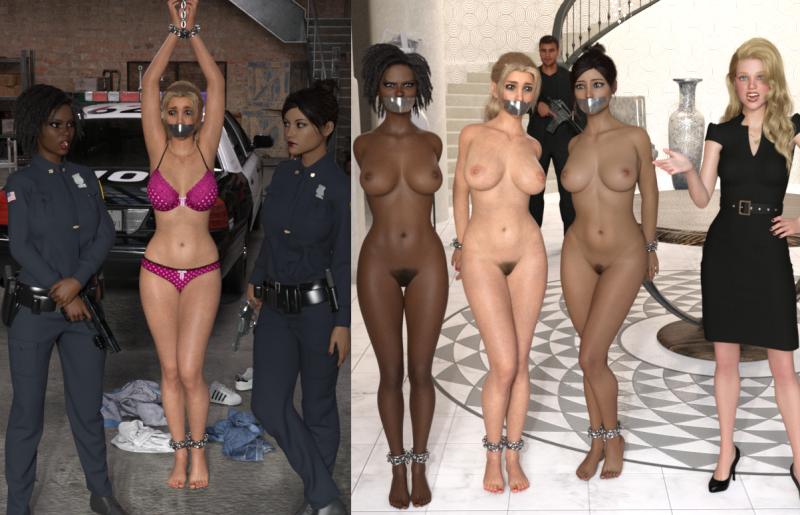 GetYourClothesOff - Policewomen Stripped And Bound 3D Porn Comic