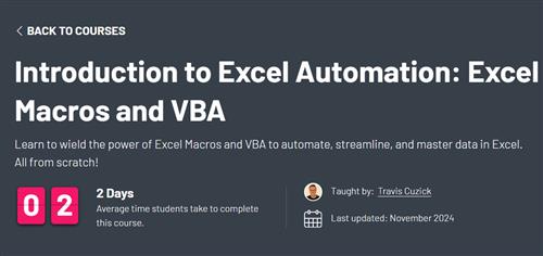 ZerotoMastery – Introduction to Excel Automation Excel Macros and VBA