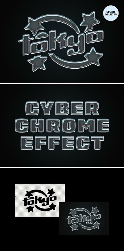 Cyber Chrome Text & Logo Effect - 290321943 - REHGVCP