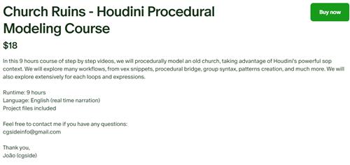 Patreon – Church Ruins Houdini Procedural Modeling Course