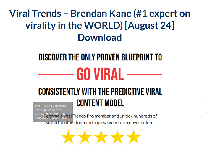 Viral Trends – Brendan Kane (#1 expert on virality in the WORLD) [August 24] Download