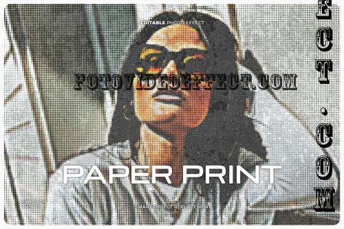 Paper Print Photo Effect - JP8K2KU