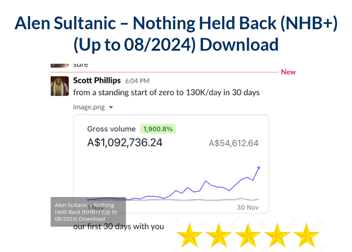 Alen Sultanic – Nothing Held Back (NHB+) (Up to 08/2024) Download