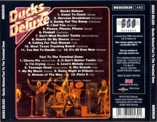 Ducks Deluxe - Ducks Delux / Taxi To The Terminal Zone (1974.75)(2001) 2CD Lossless