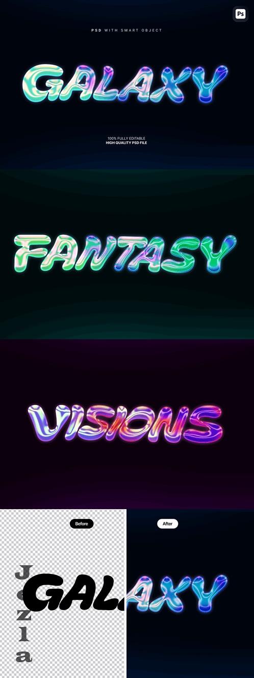 Shiny Colorful Text Effect - HNZKVXG