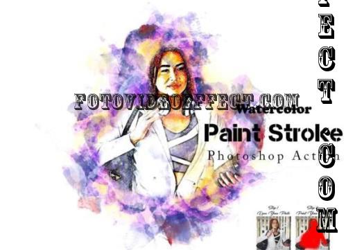 Watercolor Paint Stroke Photoshop Action