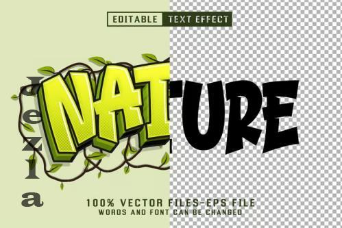 Nature Cartoon Text Effect - Editable Text Effect - VAR4TFB