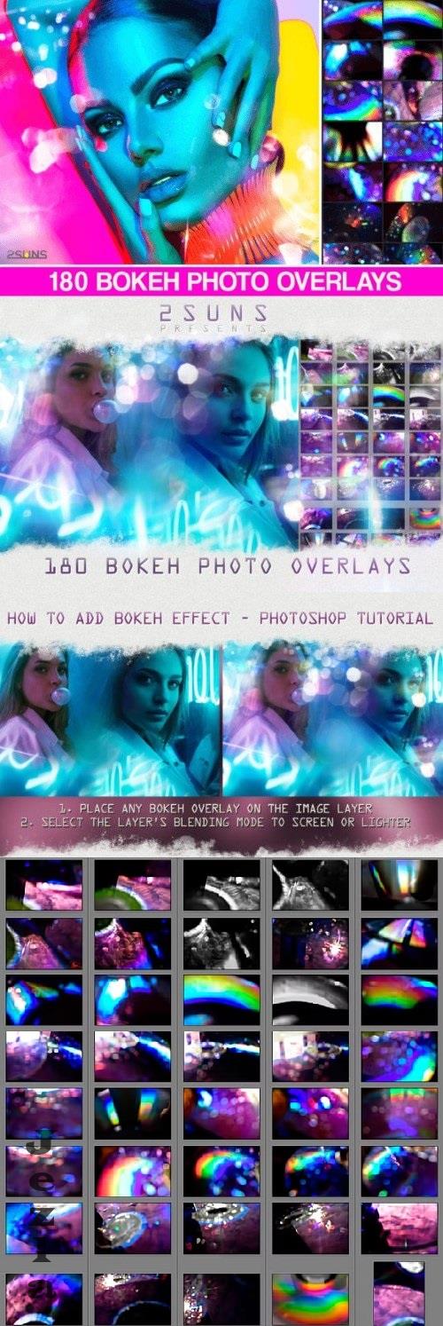 Bokeh Neon Photoshop overlays - 6913525