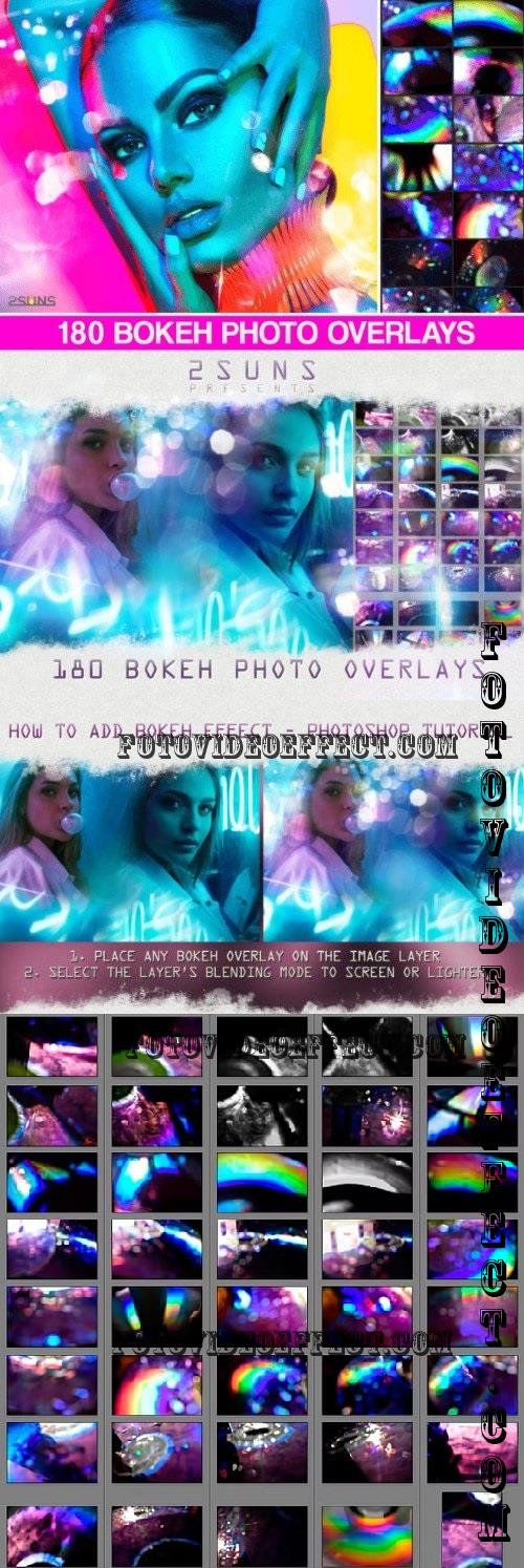 Bokeh Neon Photoshop overlays - 6913525