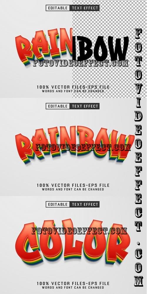 Rainbow 3d Text - Editable Text Effect - SM66F4R