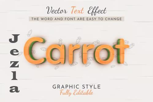 Splatter Carrot Editable Text Effect - 288063658 - 94XB53L