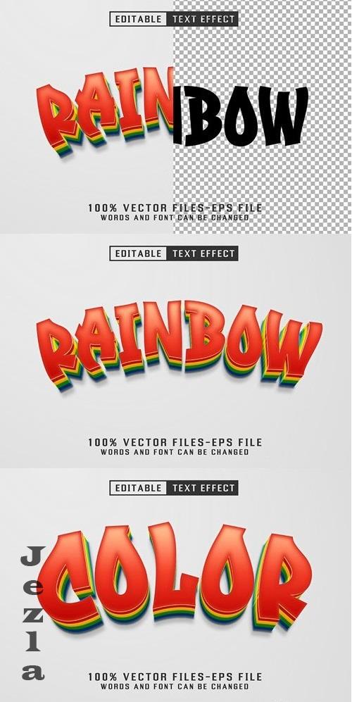 Rainbow 3d Text - Editable Text Effect - SM66F4R