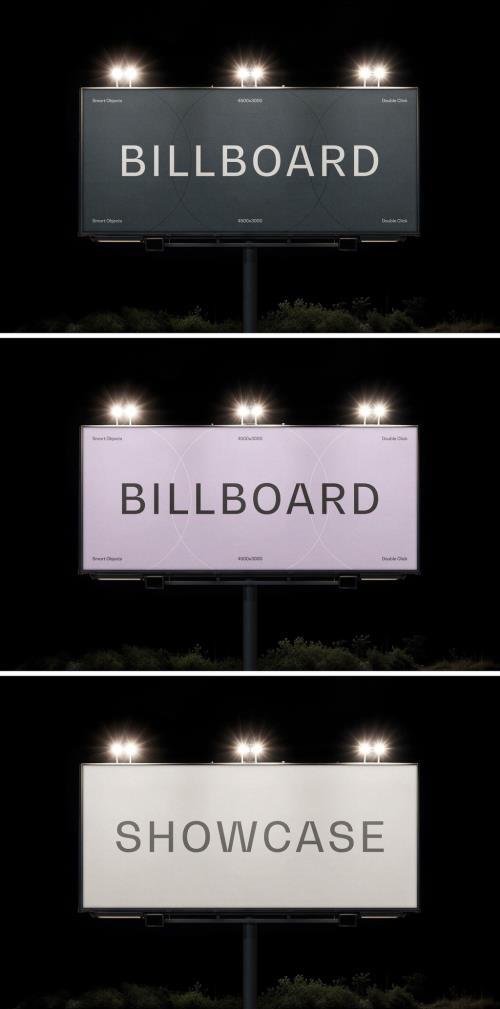 Billboard At Night Mockup - 290712130