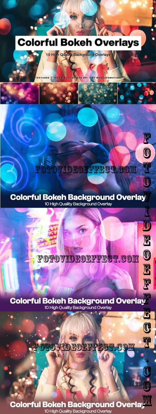 Colorful Bokeh Background Overlay - XMYKK2L